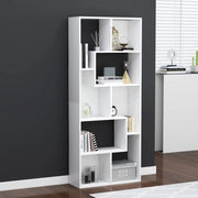 bogreol 67x24x161 cm konstrueret træ hvid