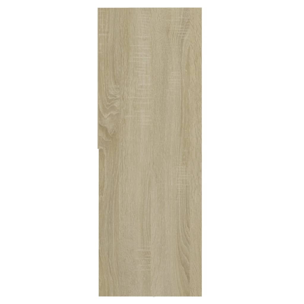 bogreol 67x24x161 cm konstrueret træ sonoma-eg