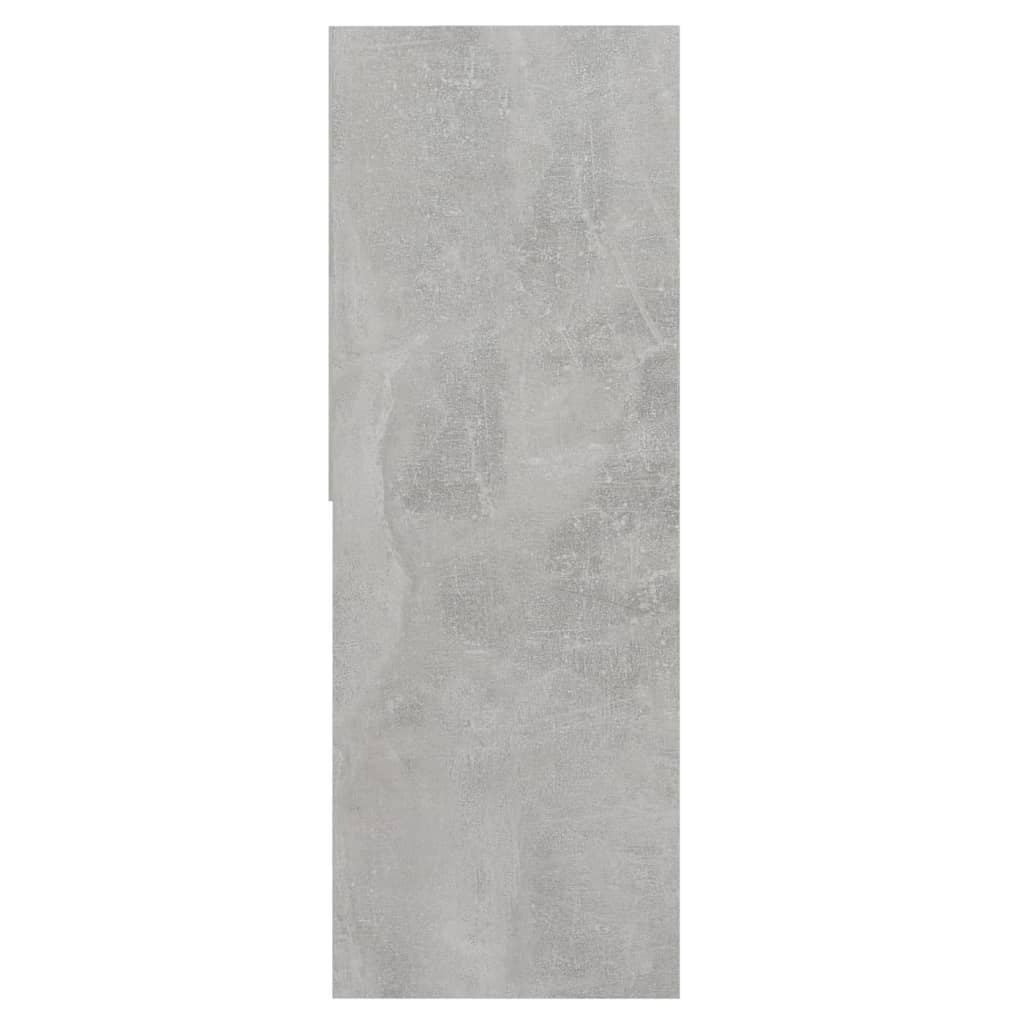 bogreol 67x24x161 cm konstrueret træ betongrå