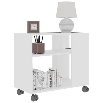 sidebord 70x35x60,5 cm konstrueret træ hvid