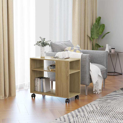 sidebord 70x35x55 cm konstrueret træ sonoma-egetræsfarvet
