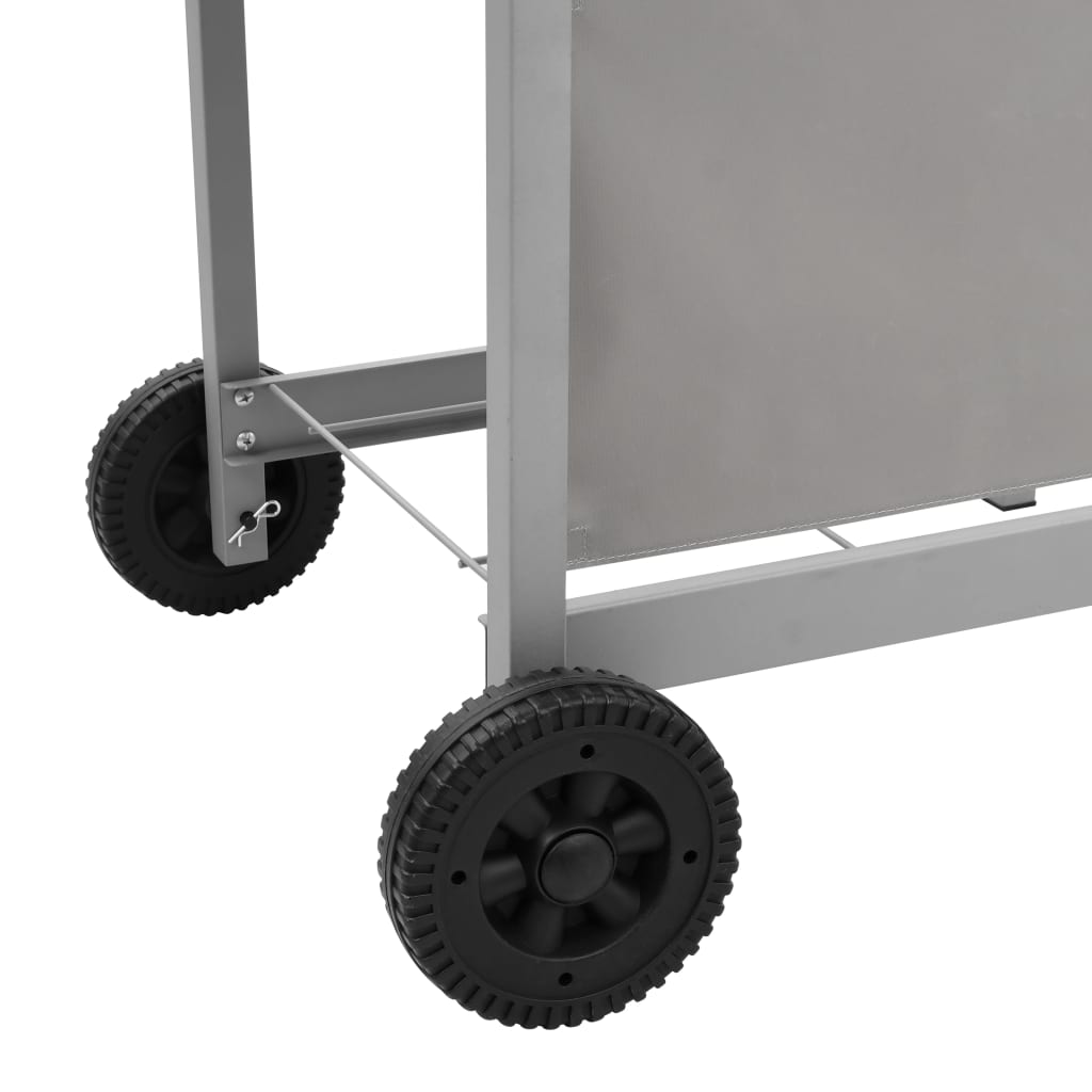 gasgrill 4 brændere sølvfarvet