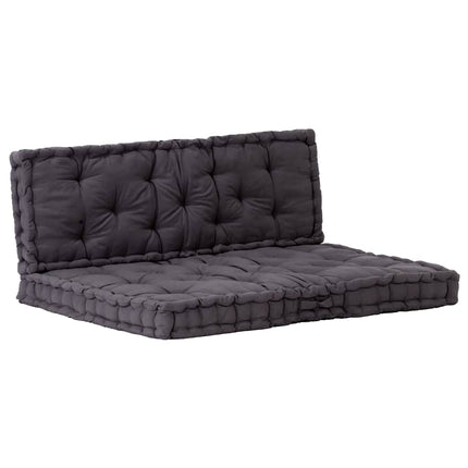 hynder til pallesofa 2 stk. bomuld sort