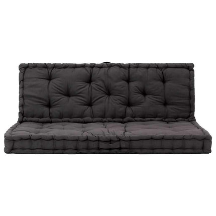 hynder til pallesofa 2 stk. bomuld sort