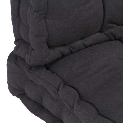 hynder til pallesofa 2 stk. bomuld sort