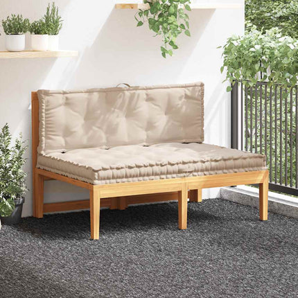 hynder til pallesofa 2 stk. bomuld beige