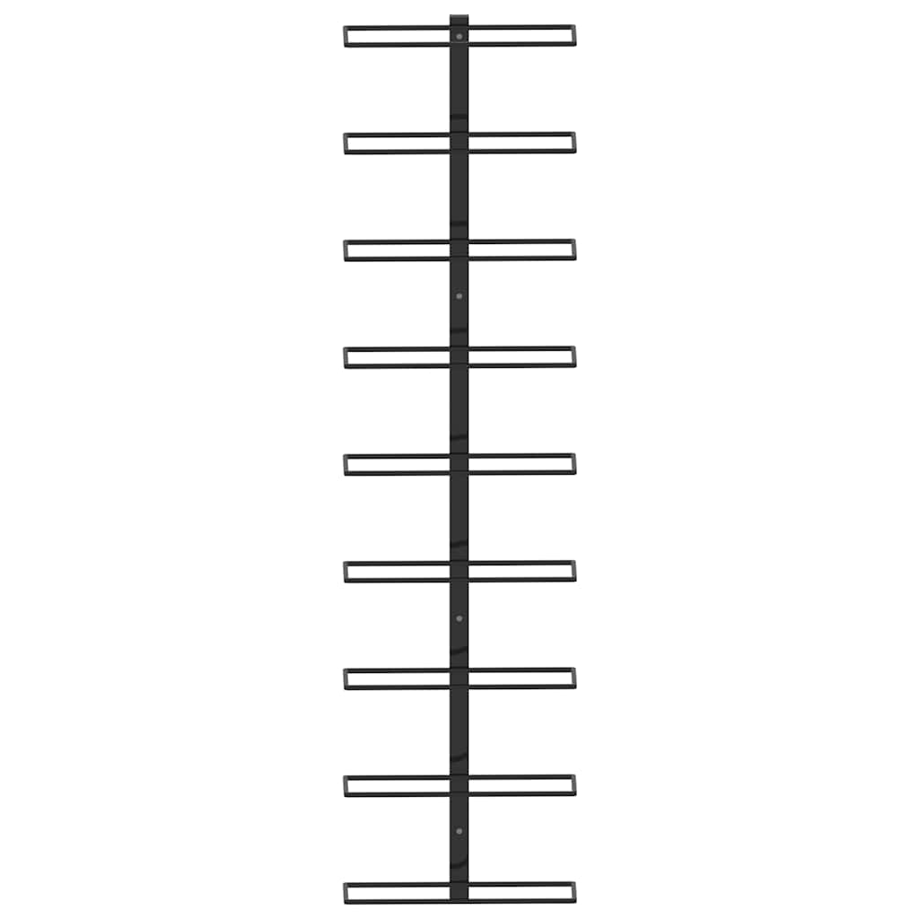 væghængt vinreol til 9 flasker jern sort