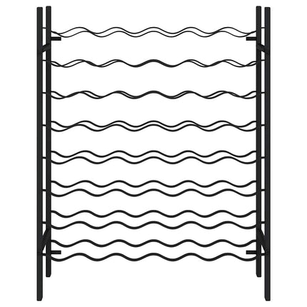 vinreol til 48 flasker metal sort