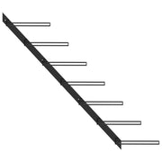 væghængt vinreol til 7 flasker metal sort