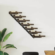 væghængt vinreol til 7 flasker metal sort