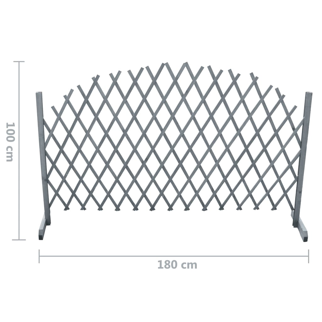 hegnsespalier 1,8x1 m massivt fyrretræ grå