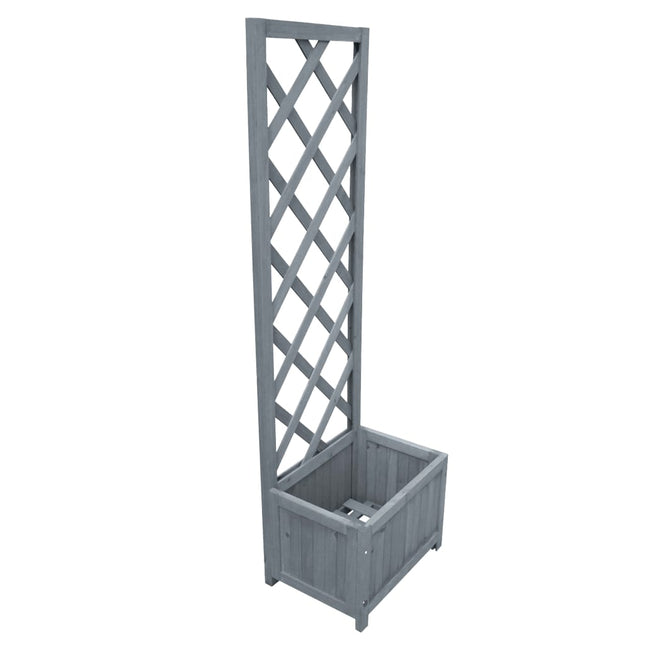 plantekasse med espalier 40x30x135 cm massivt fyrretræ