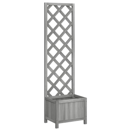 plantekasse med espalier 40x30x135 cm massivt grantræ