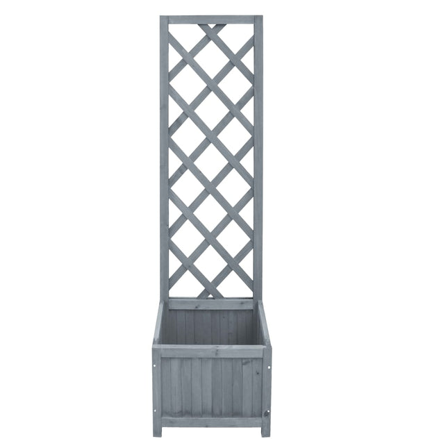 plantekasse med espalier 40x30x135 cm massivt fyrretræ