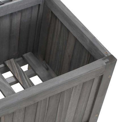 plantekasse med espalier 40x30x135 cm massivt grantræ