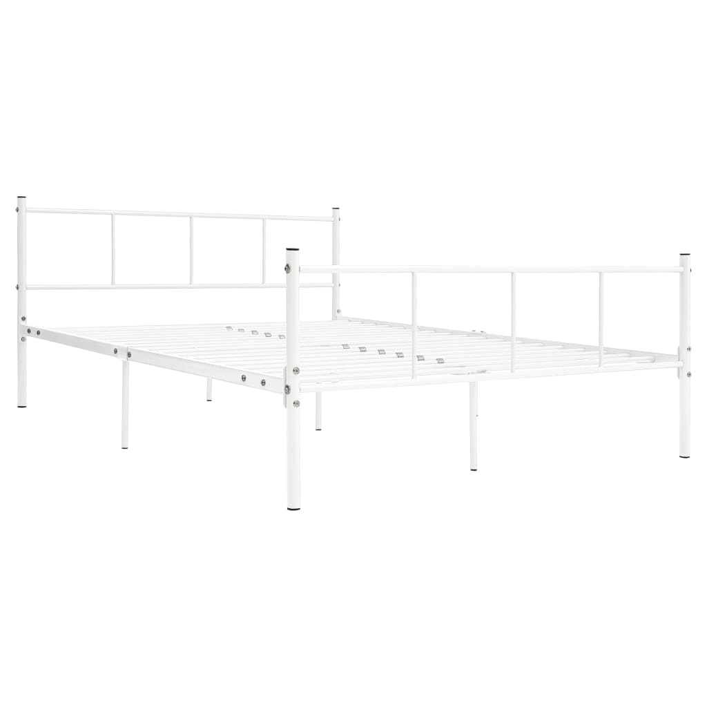 sengestel 120x200 cm metal hvid