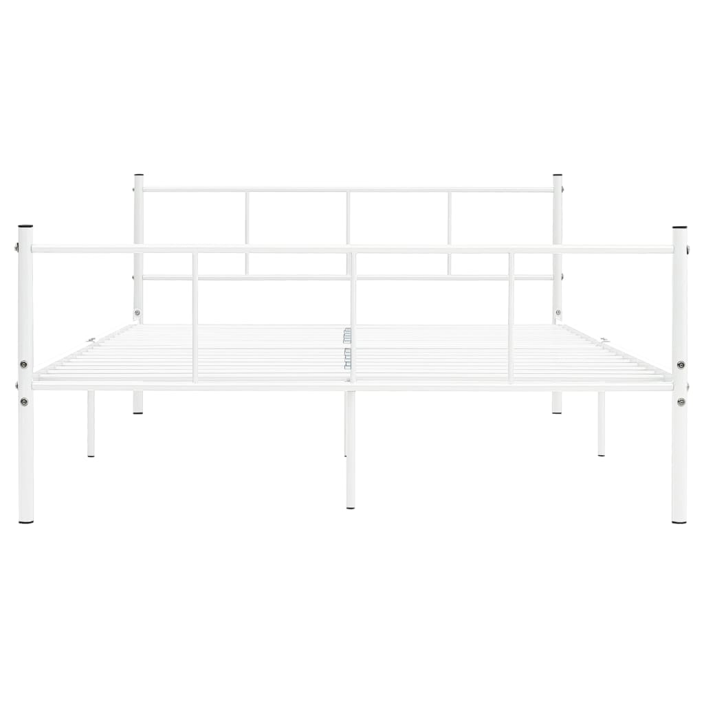 sengestel 120x200 cm metal hvid