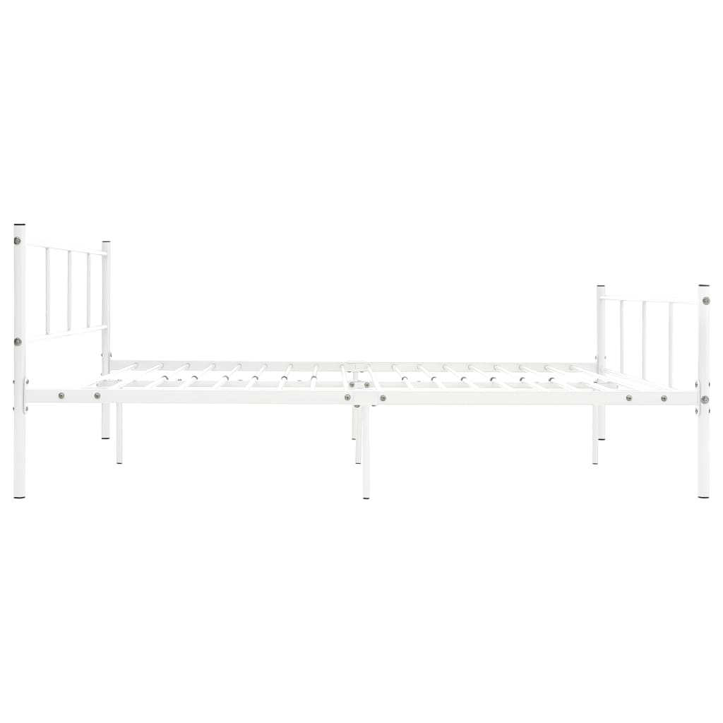 sengestel 120x200 cm metal hvid