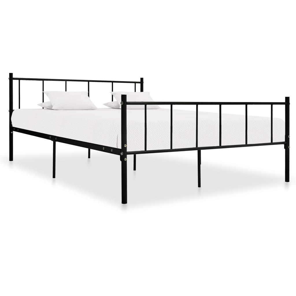 sengestel 180x200 cm metal sort