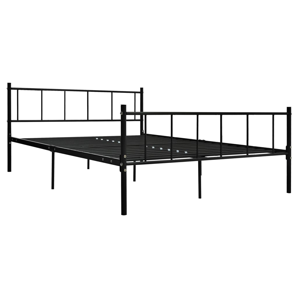 sengestel 180x200 cm metal sort