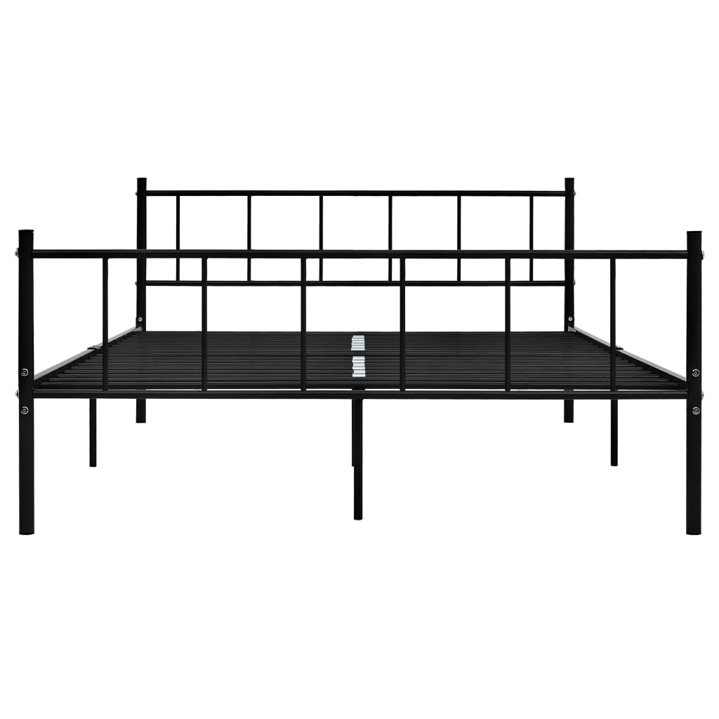 sengestel 180x200 cm metal sort