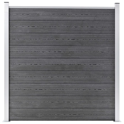 hegnssæt 1 firkantet + 1 skrå 273x186 cm WPC grå