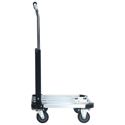 foldbar transportvogn 150 kg aluminium sølvfarvet