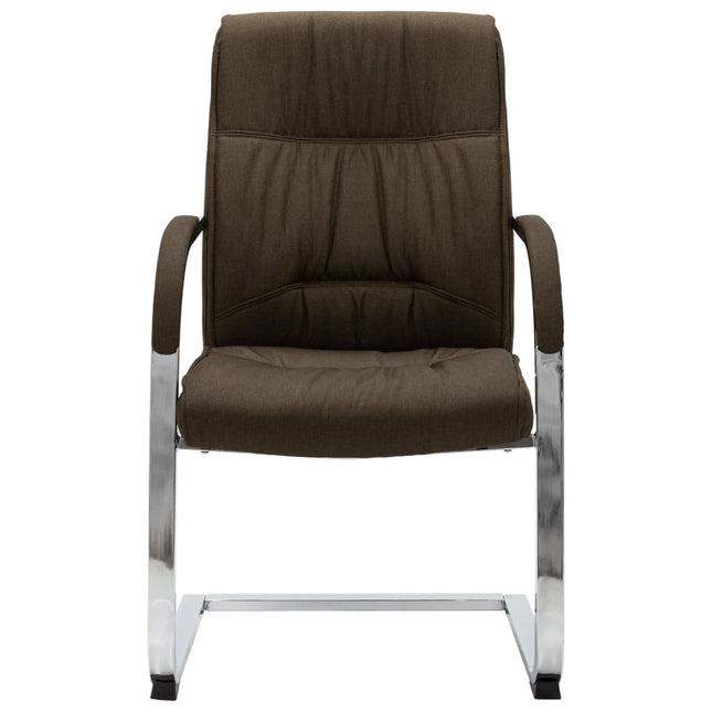 kontorstol med cantilever stof brun