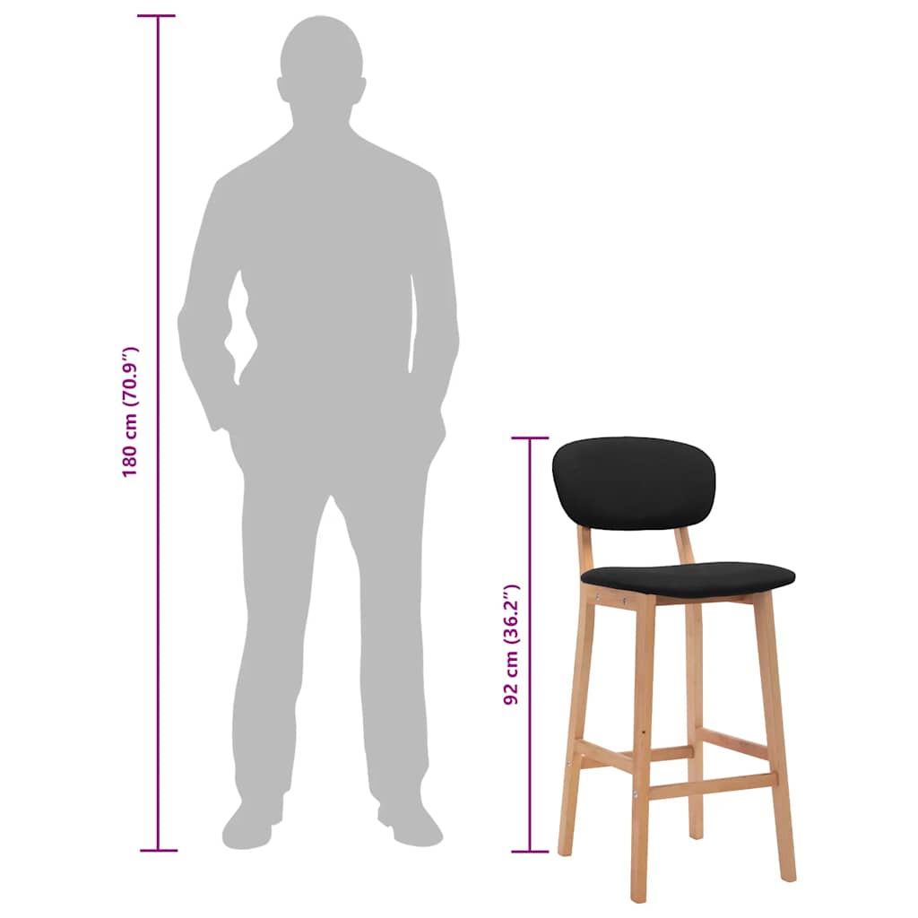 barstole 2 stk. stof sort