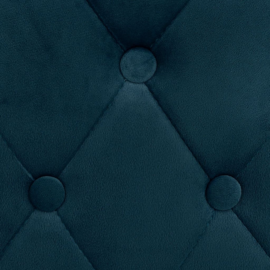 barstole 2 stk. fløjl blå