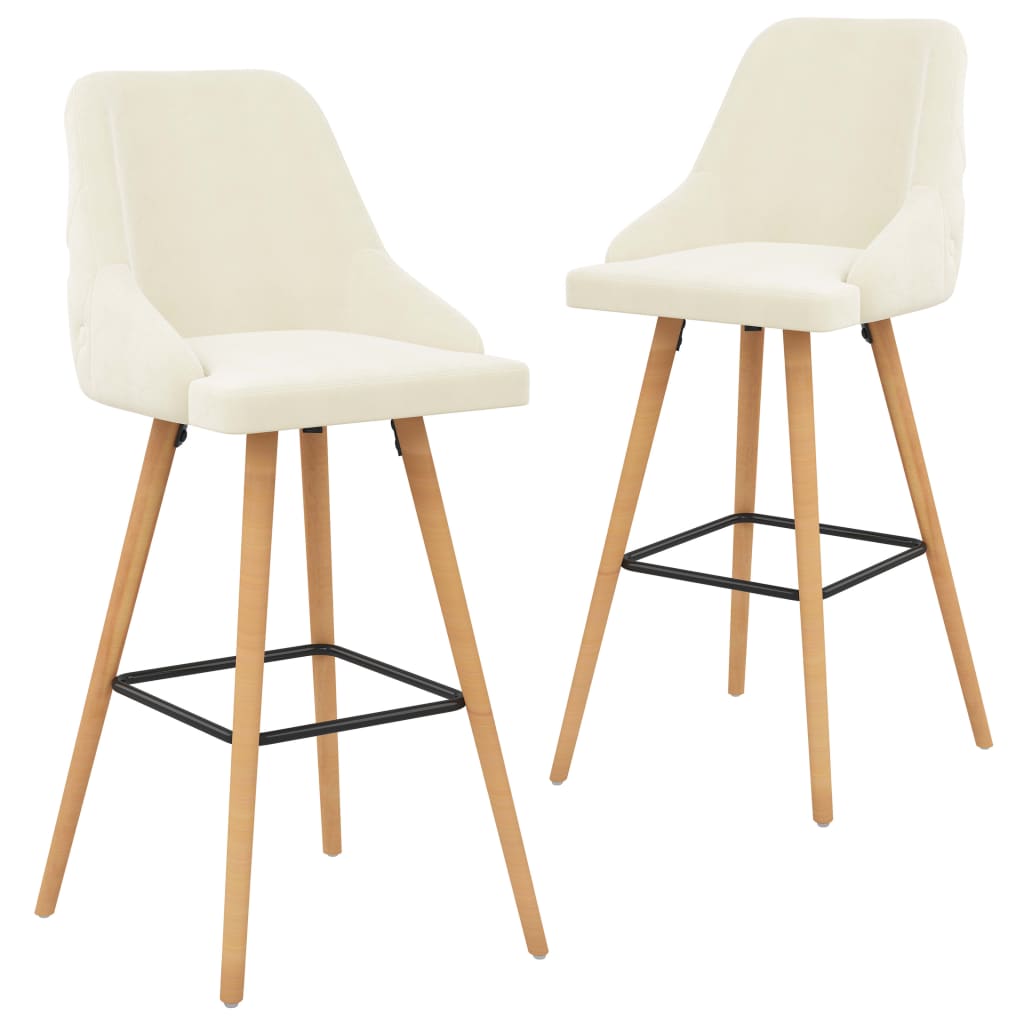 barstole 2 stk. fljl cremefarvet