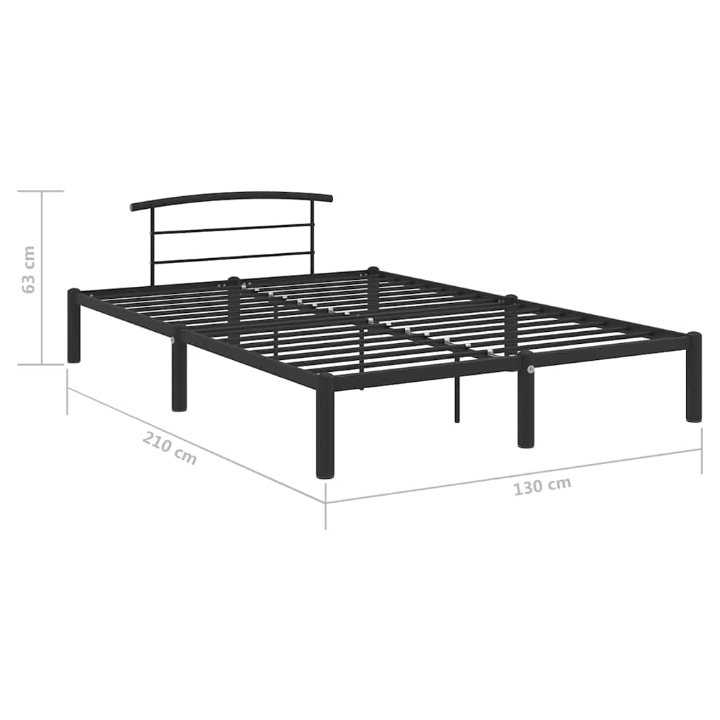 sengestel 120x200 cm metal sort