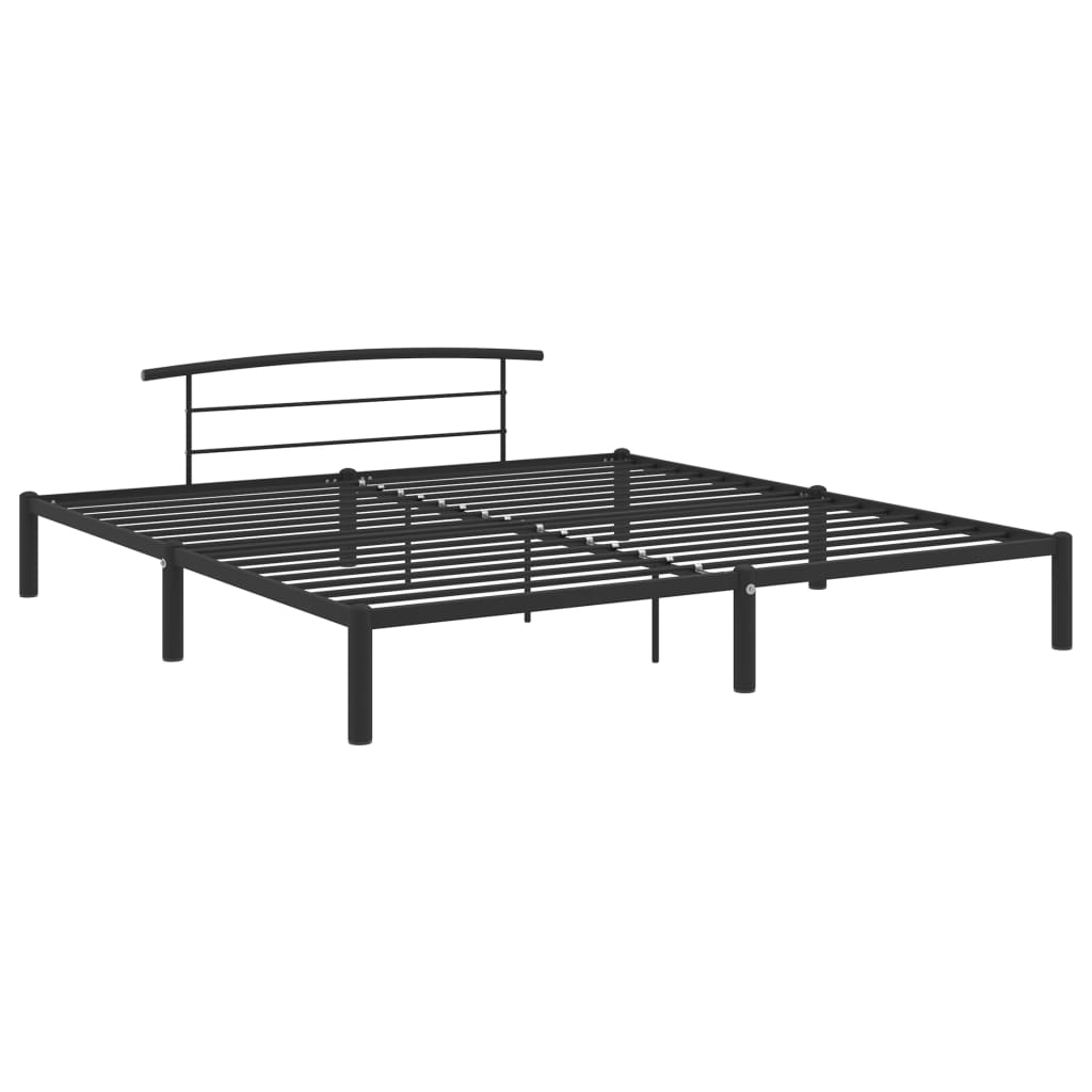 sengestel 180x200 cm metal sort