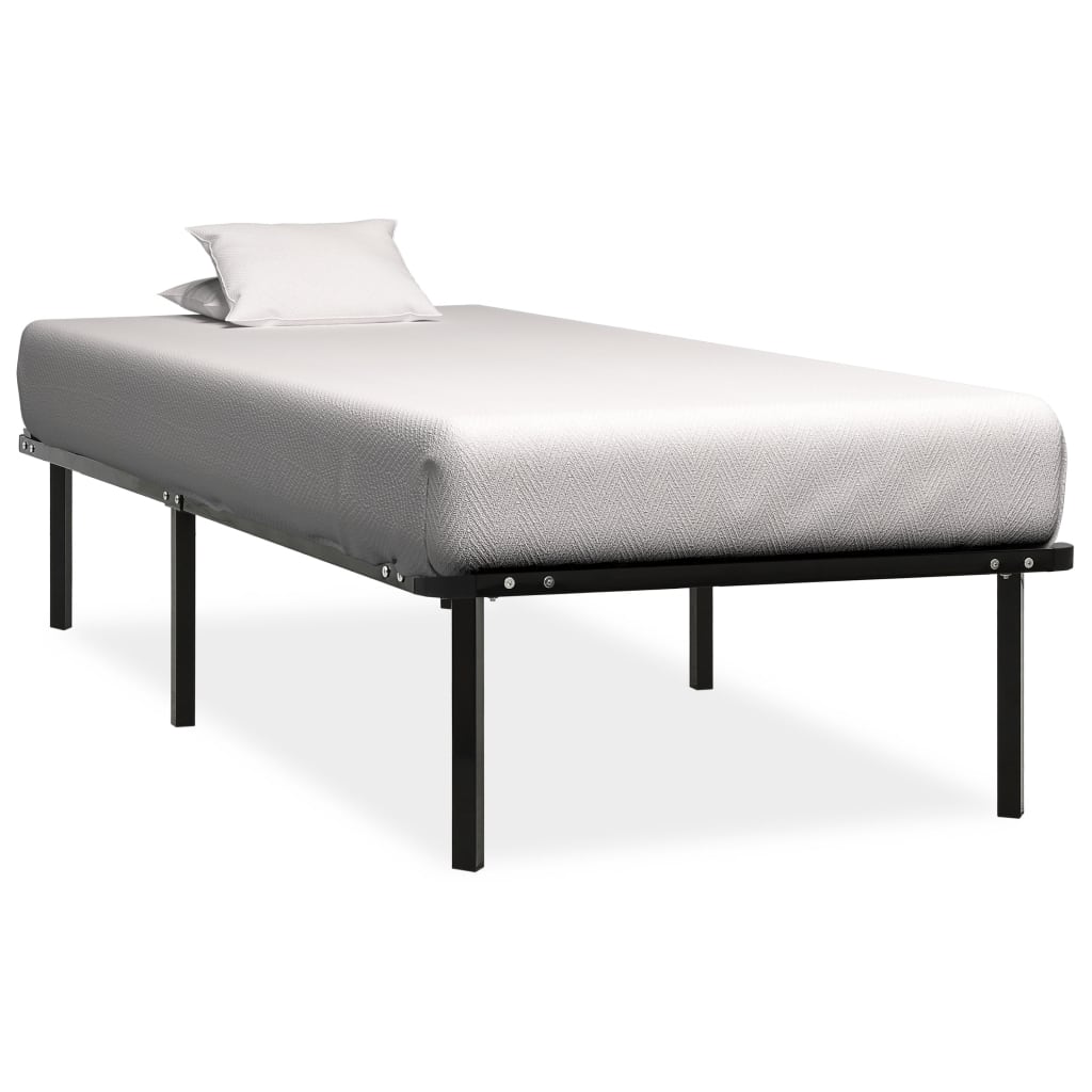 sengestel 100x200 cm metal sort