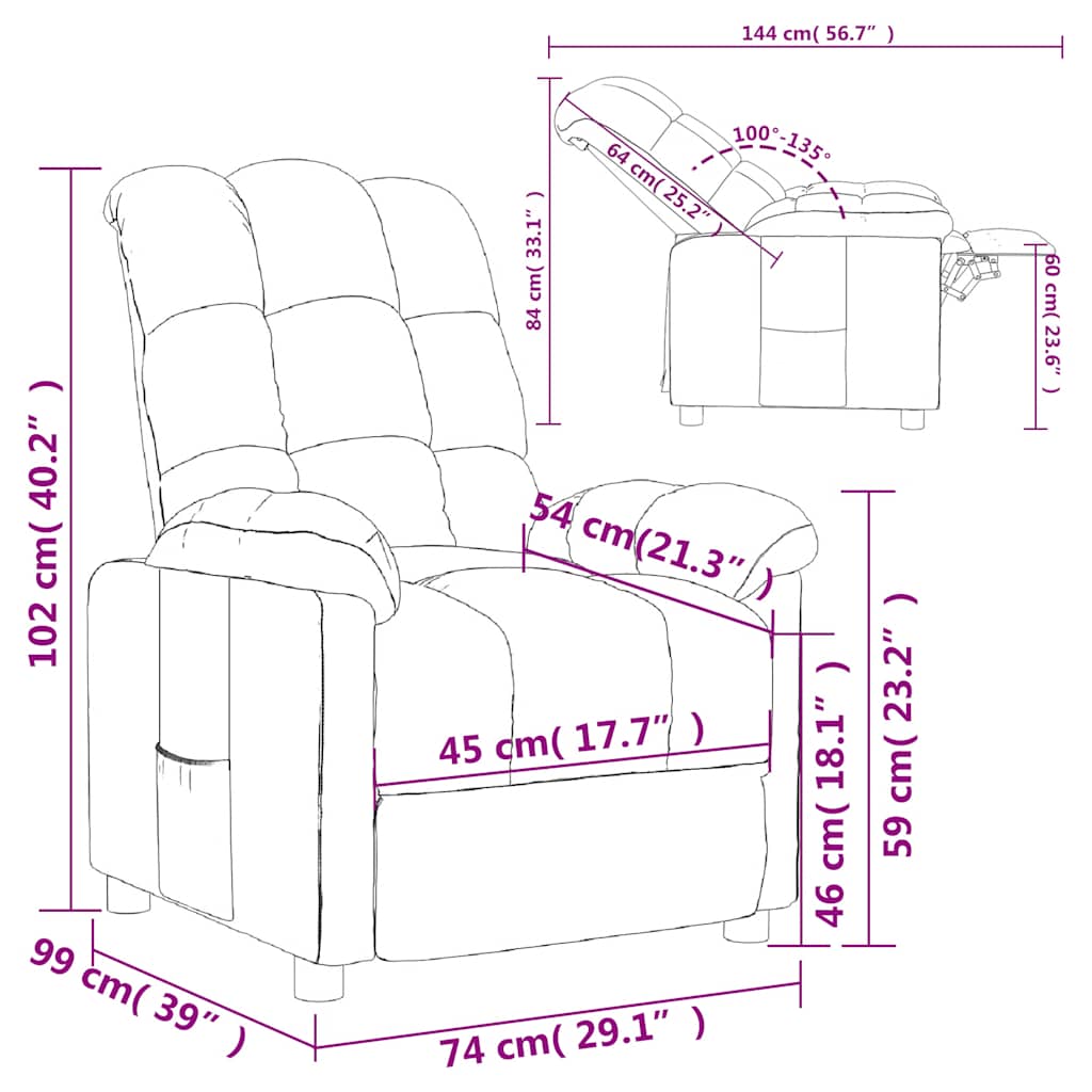 lænestol stof lysegrå