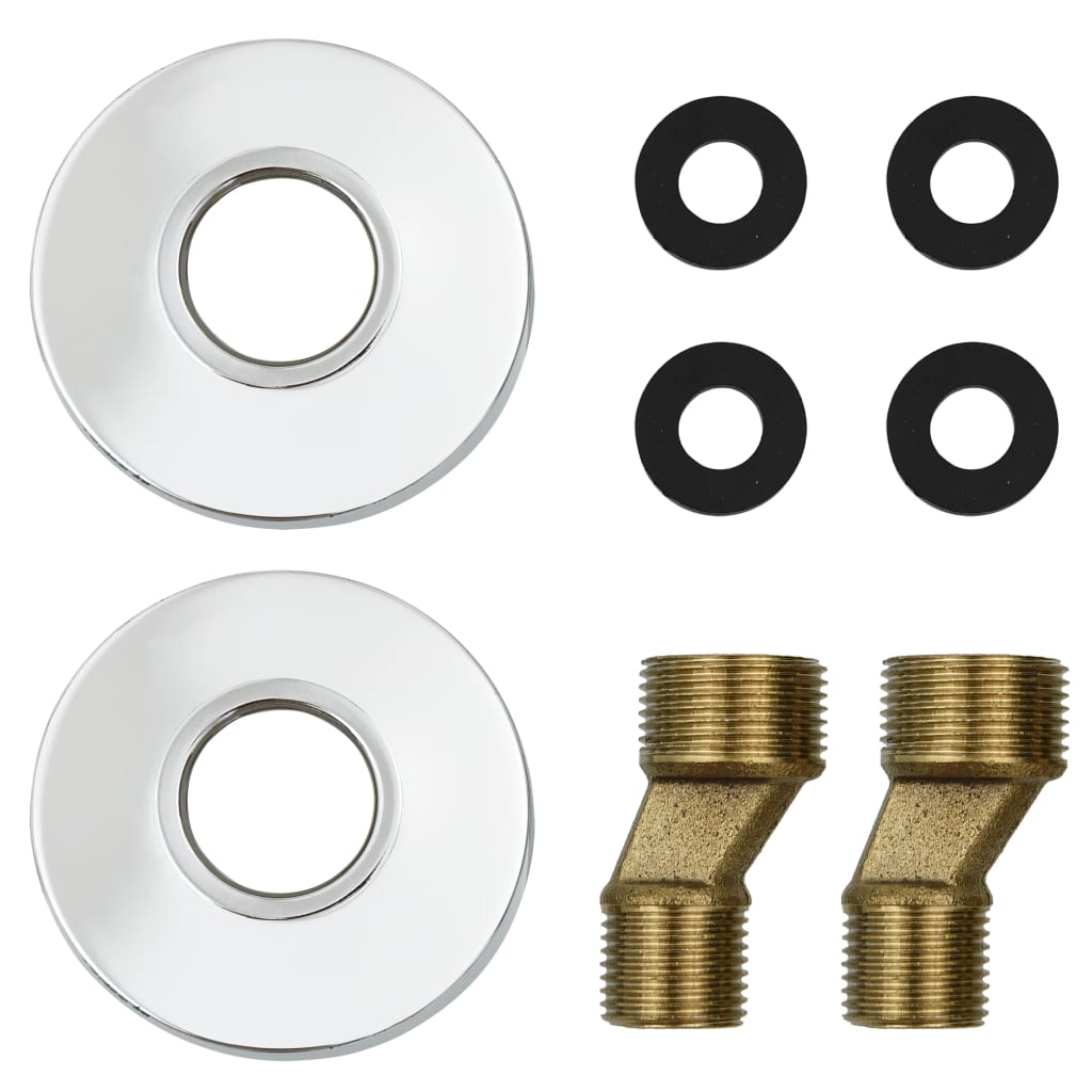 badekarsarmatur + vandfordeler krom retro