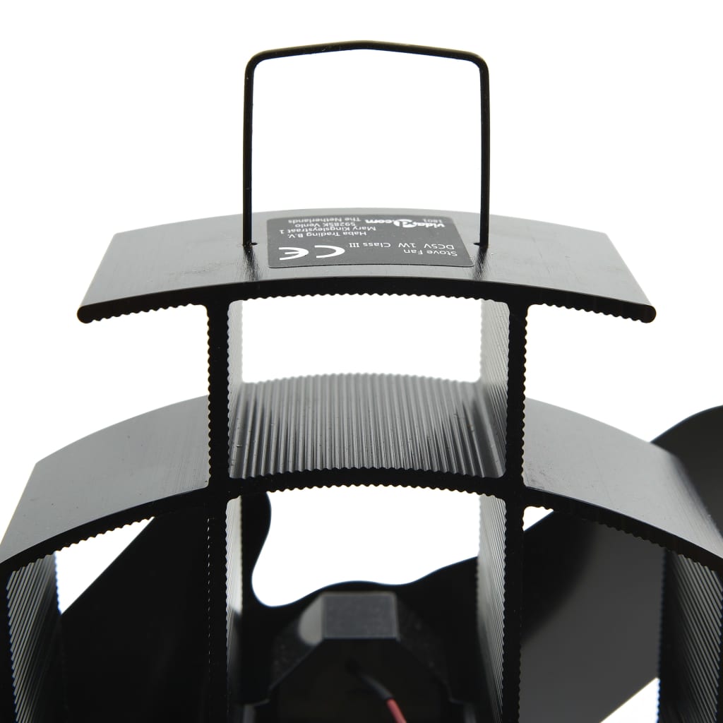 varmedrevet ovnventilator 2 blade sort