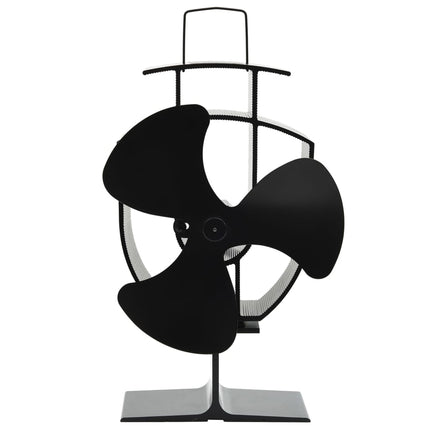 varmedrevet ovnventilator 3 blade sort