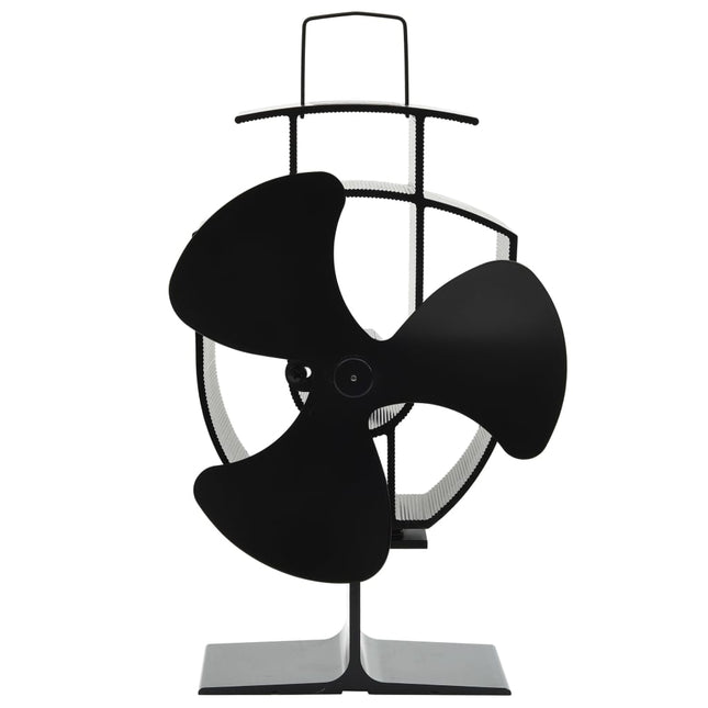 varmedrevet ovnventilator 3 blade sort