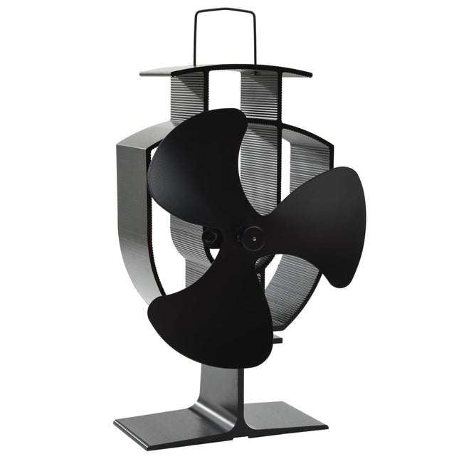 varmedrevet ovnventilator 3 blade sort
