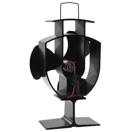 varmedrevet ovnventilator 3 blade sort