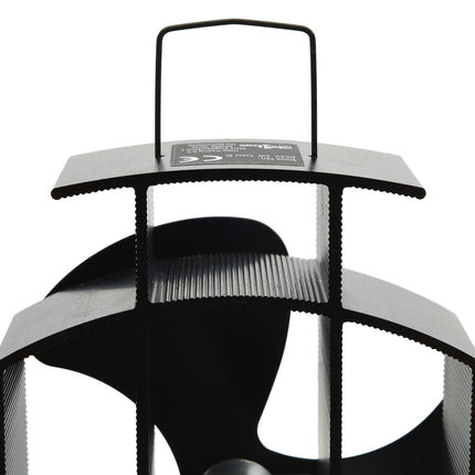 varmedrevet ovnventilator 3 blade sort