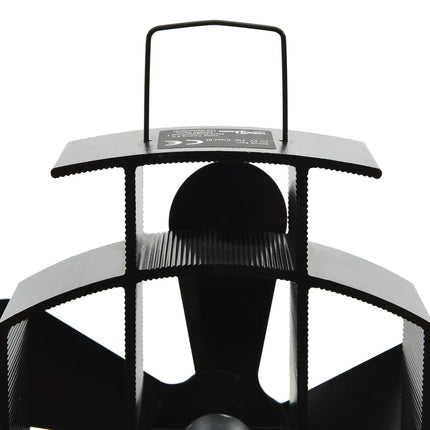 varmedrevet ovnventilator 5 blade sort