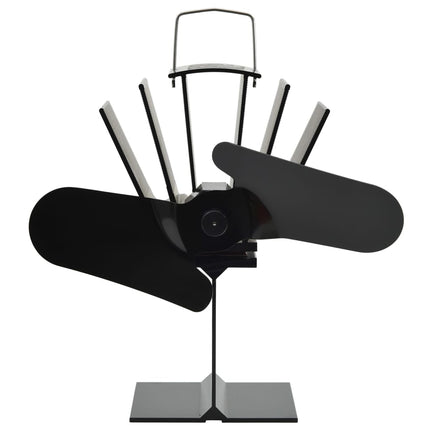 varmedrevet ovnventilator 2 blade sort
