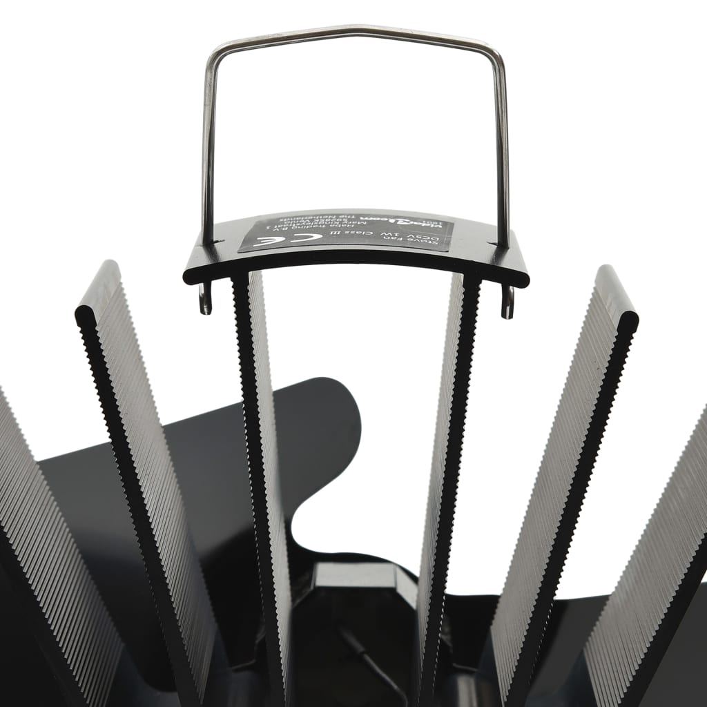 varmedrevet ovnventilator 2 blade sort