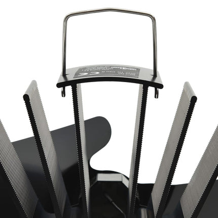 varmedrevet ovnventilator 2 blade sort