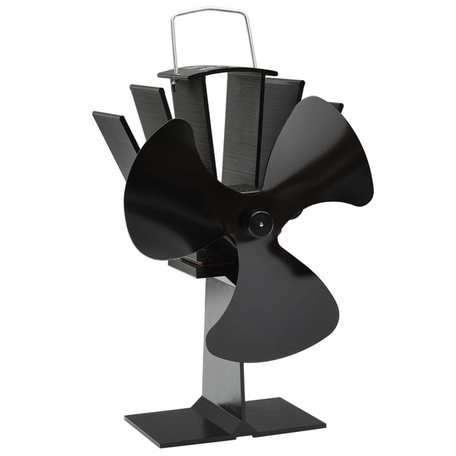 varmedrevet ovnventilator 3 blade sort