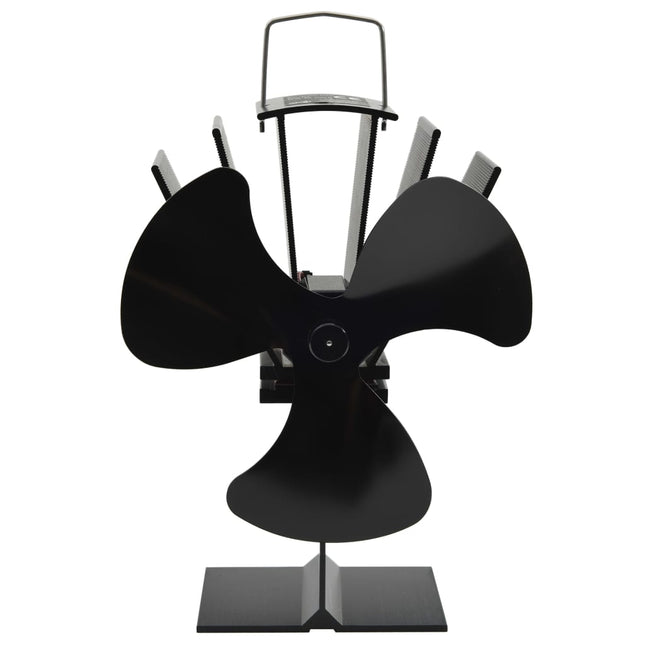 varmedrevet ovnventilator 3 blade sort