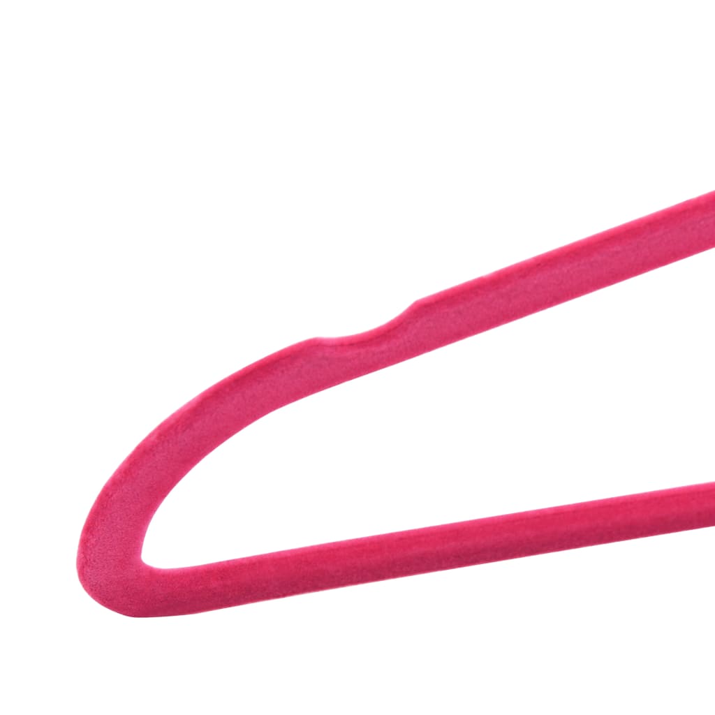 bøjler 50 stk. skridsikre fløjl pink