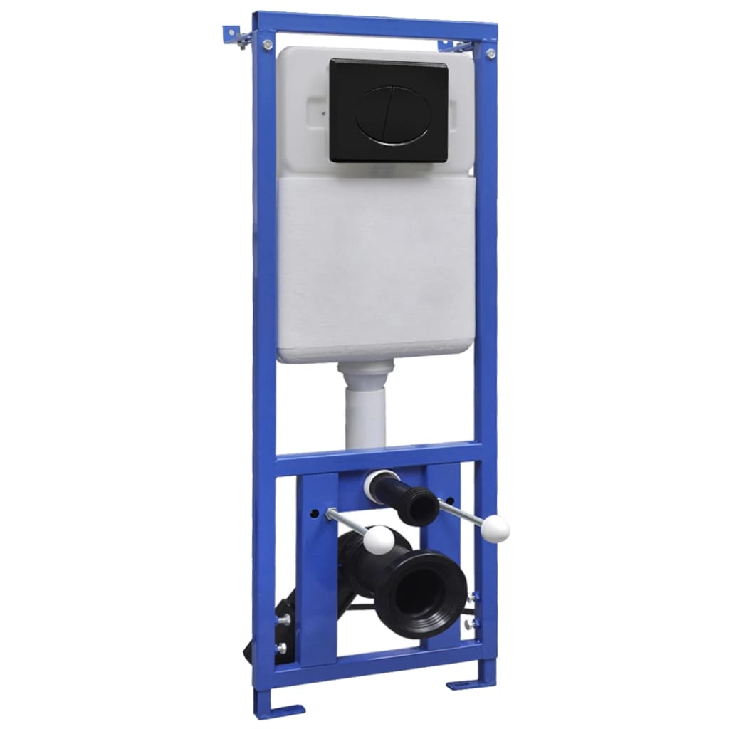 væghængt toilet med skjult cisterne keramisk sort